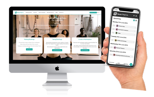 Booking System on Desktop and Mobile